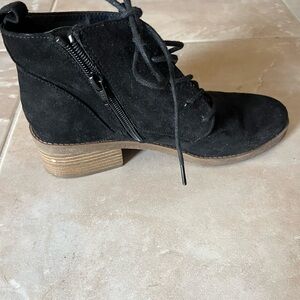 Style & Co. Black Lace Up Suede Boots